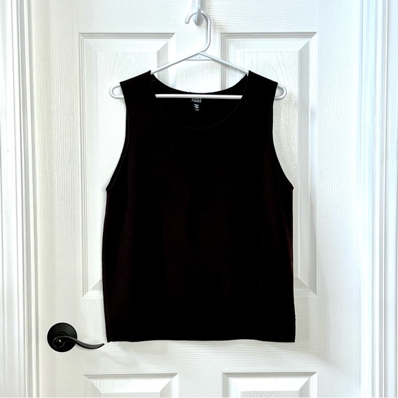 ⭐️ Eileen Fisher 100% Wool Knit Tank Top Brown LARGE - Picture 10 of 11